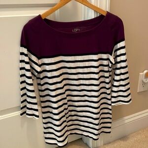 Dark purple, Blue,white Loft Top